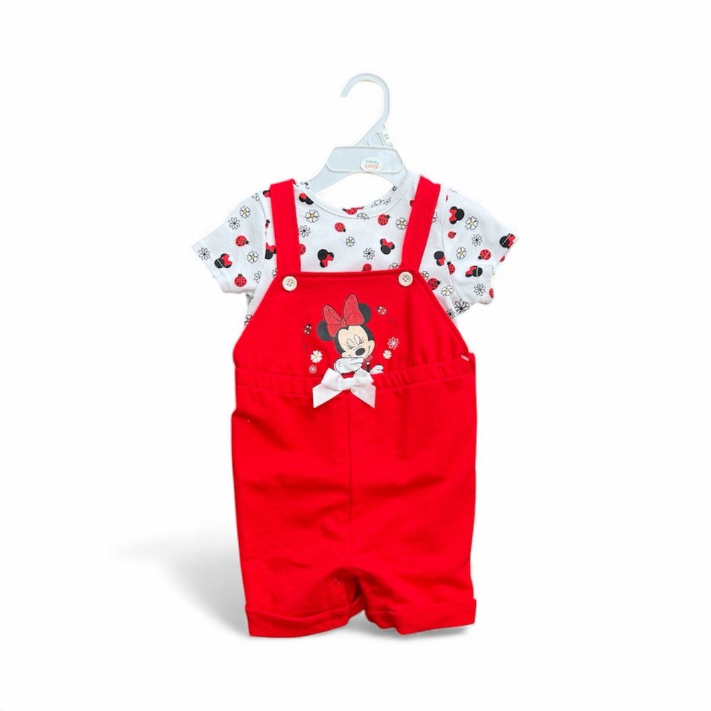 NWT Disney Red Minnie Mouse Kids Overalls